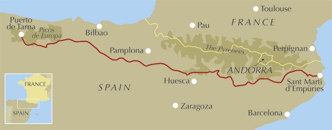Spain's Sendero Historico: The GR1 - Location Map