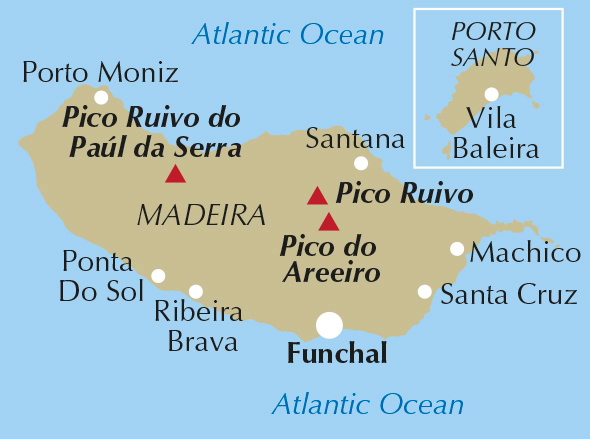 Walking on Madeira - Location Map