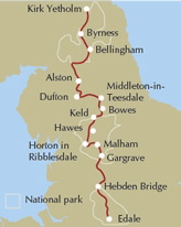 The Pennine Way - Location Map
