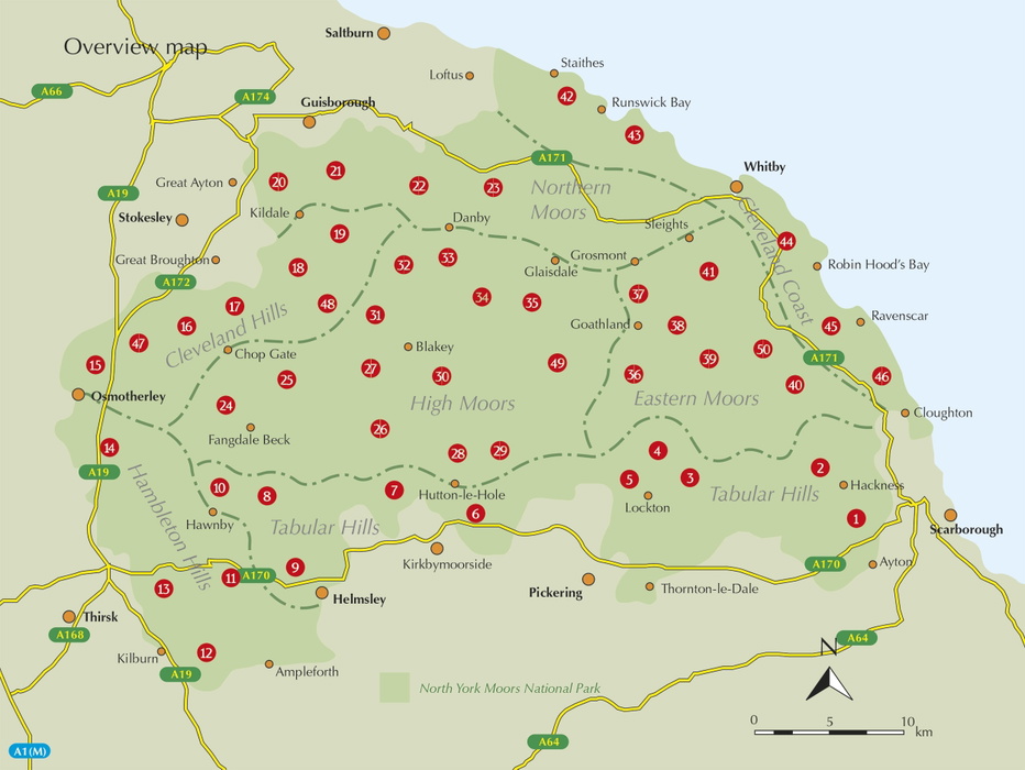 The North York Moors - Overview Map