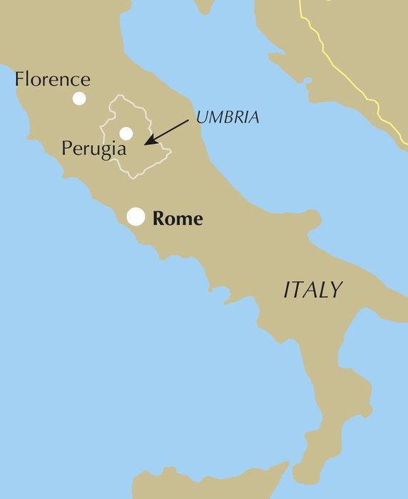 Walking in Umbria - Location Map