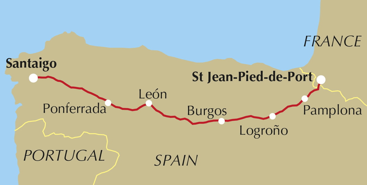 Cycling the Camino de Santiago - Location Map