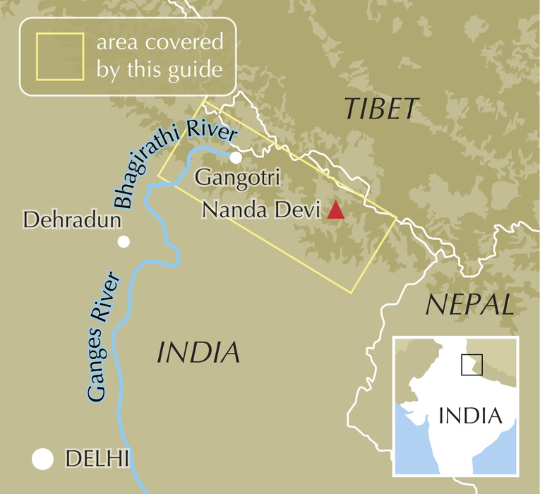 Trekking in the Indian Himalayas - Location Map