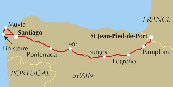 Camino de Santiago: Camino Frances - Location Map