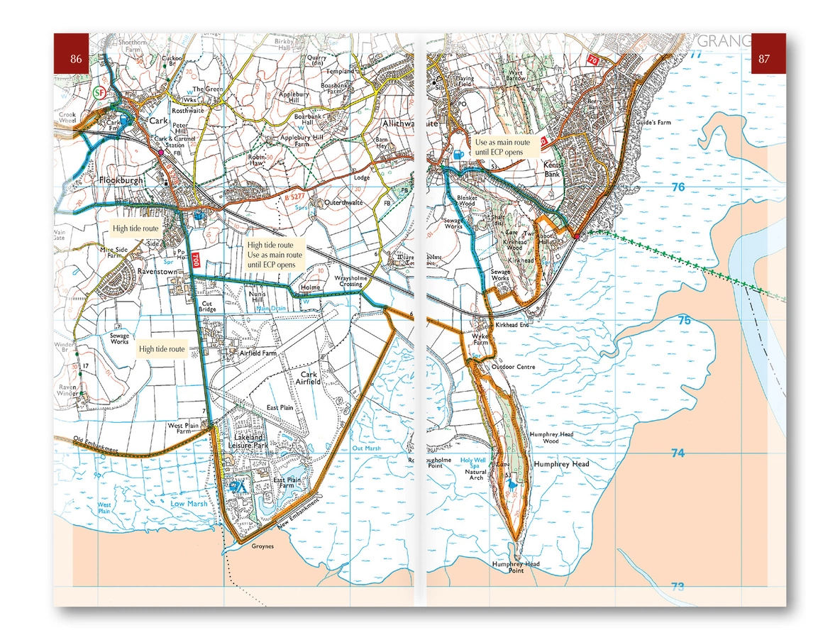 Costal Path Map KCIII England Coast Path Map Booklet: Cumbria… | Cicerone Press