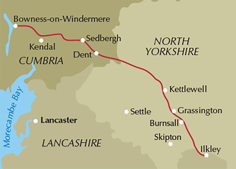 Walking the Dales Way - Location Map