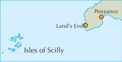 Walking in the Isles of Scilly - Location Map