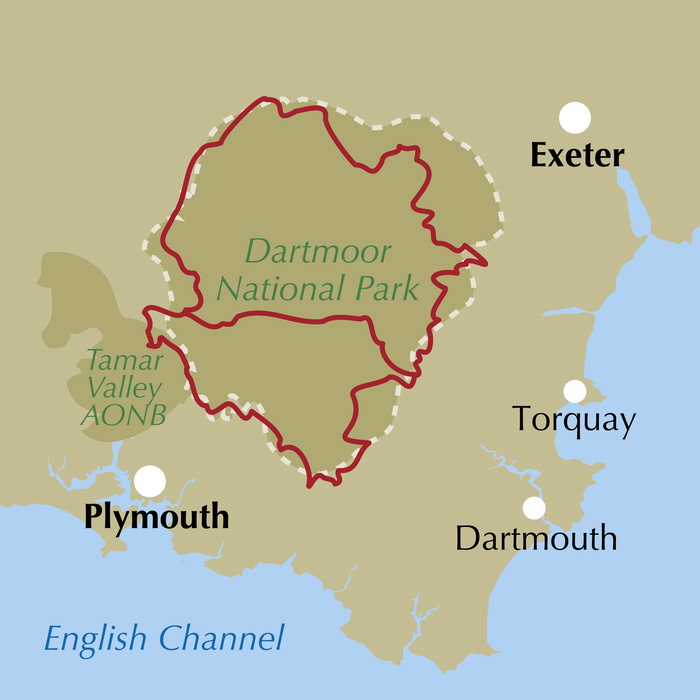 Walking the Dartmoor Way - Location Map