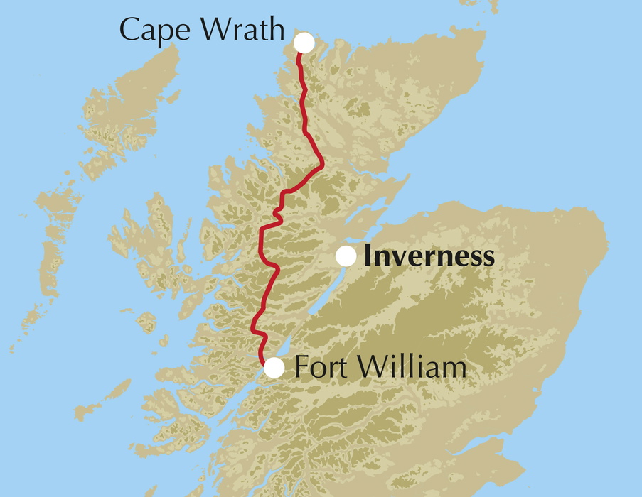 Walking the Cape Wrath Trail - Location Map