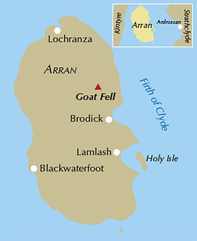 Walking on Arran - Location Map