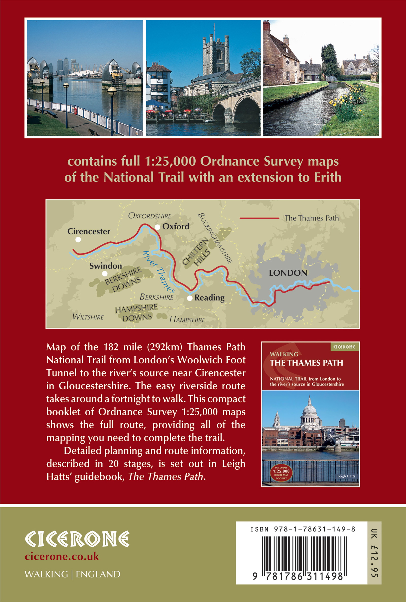 The Thames Path Map Booklet – OS 1:25,000 National… | Cicerone Press