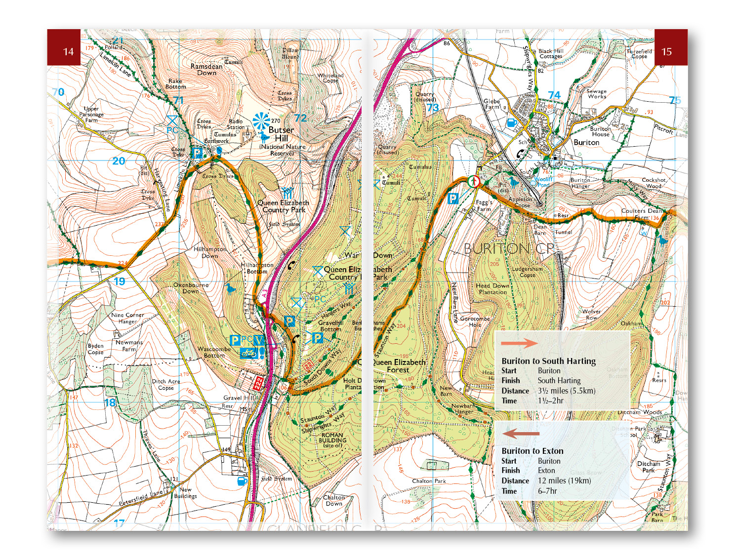 South Downs Way Map Booklet | 1:25,000 OS Mapping | Cicerone Press