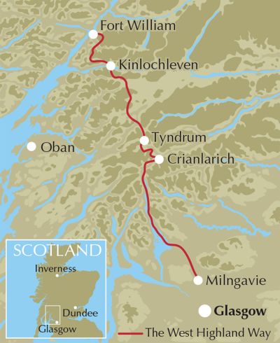 The West Highland Way - Overview Map