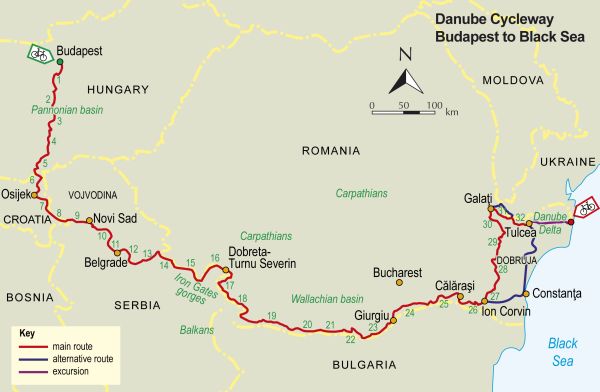 The Danube Cycleway Volume 2 - Overview Map