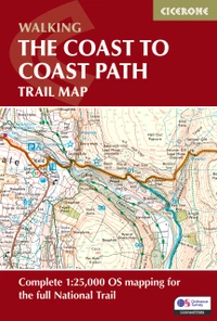 Walking the Coast to Coast Path Trail Map Walking the Coast to Coast Path Trail Map - Front Cover