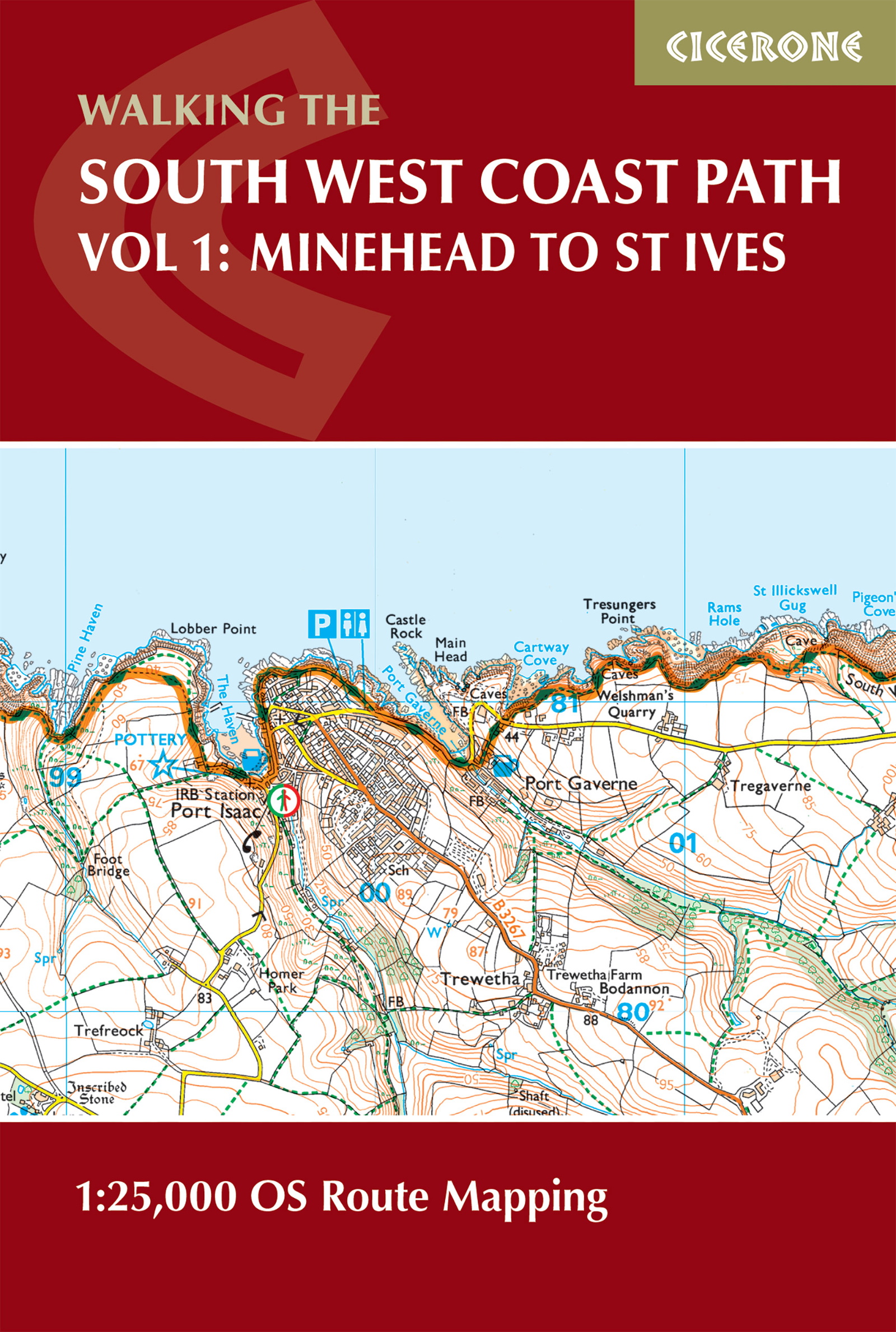 South West Coast Path Map Booklet - Vol 1: Minehead to St Ives - Front Cover