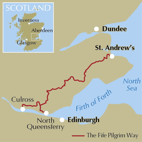 Walking the Fife Pilgrim Way - Location Map