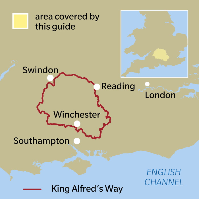 Bikepacking King Alfred's Way - Location Map
