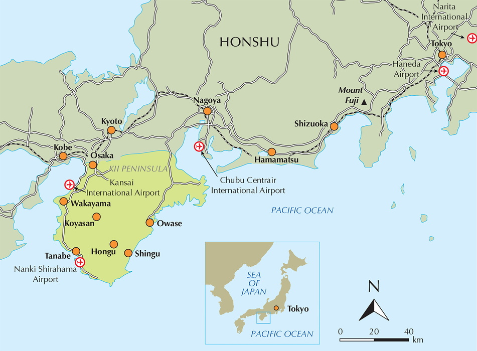 Japan's Kumano Kodo Pilgrimage - Overview Map