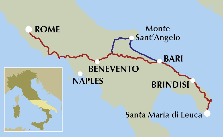 Via Francigena - Part 4 - Location Map