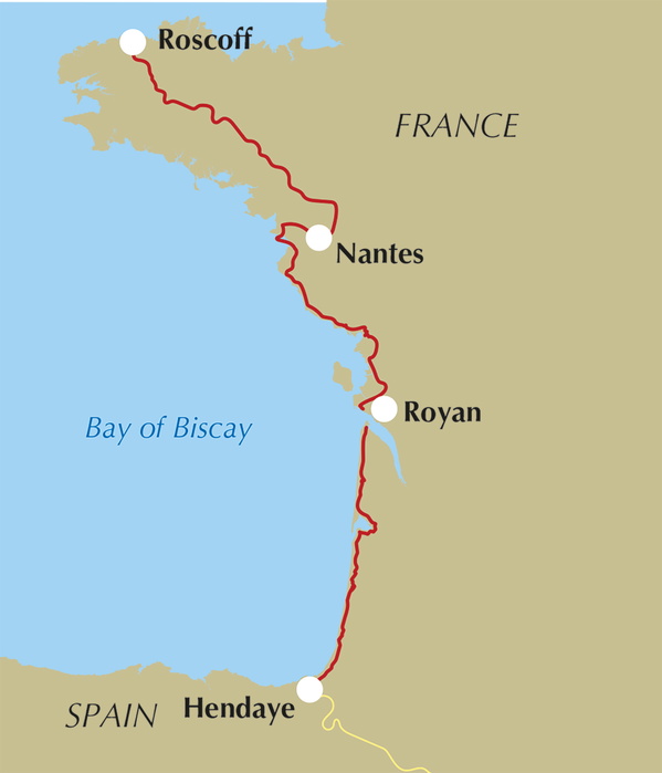 Cycling La Vélodyssée - Location Map