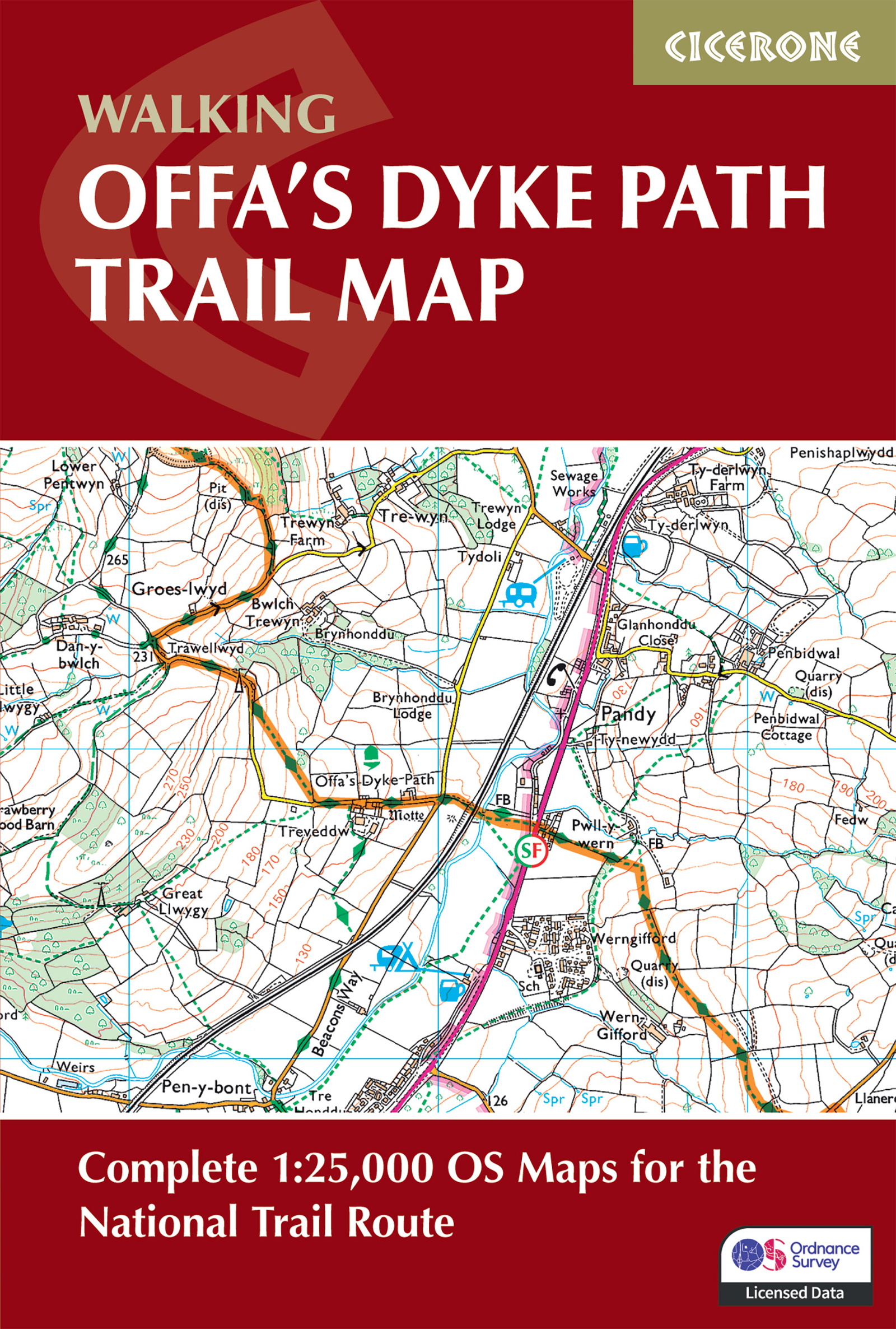 Offa's Dyke Path Trail Map - Front Cover