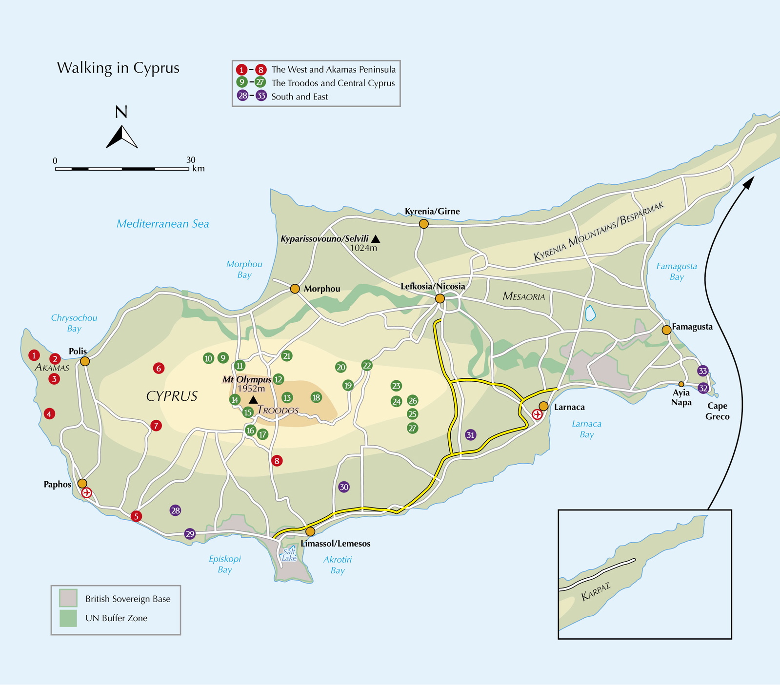 Walking in Cyprus | 33 Walks Including the Troodos… | Cicerone Press