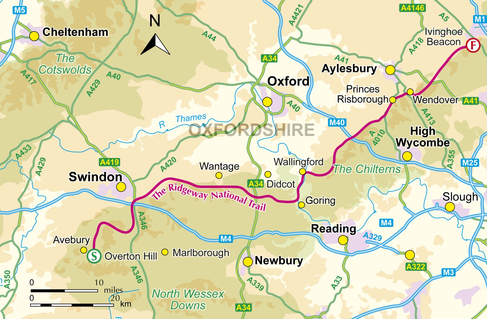 Ridgeway National Trail | 1:25,000 OS Map Booklet |… | Cicerone Press