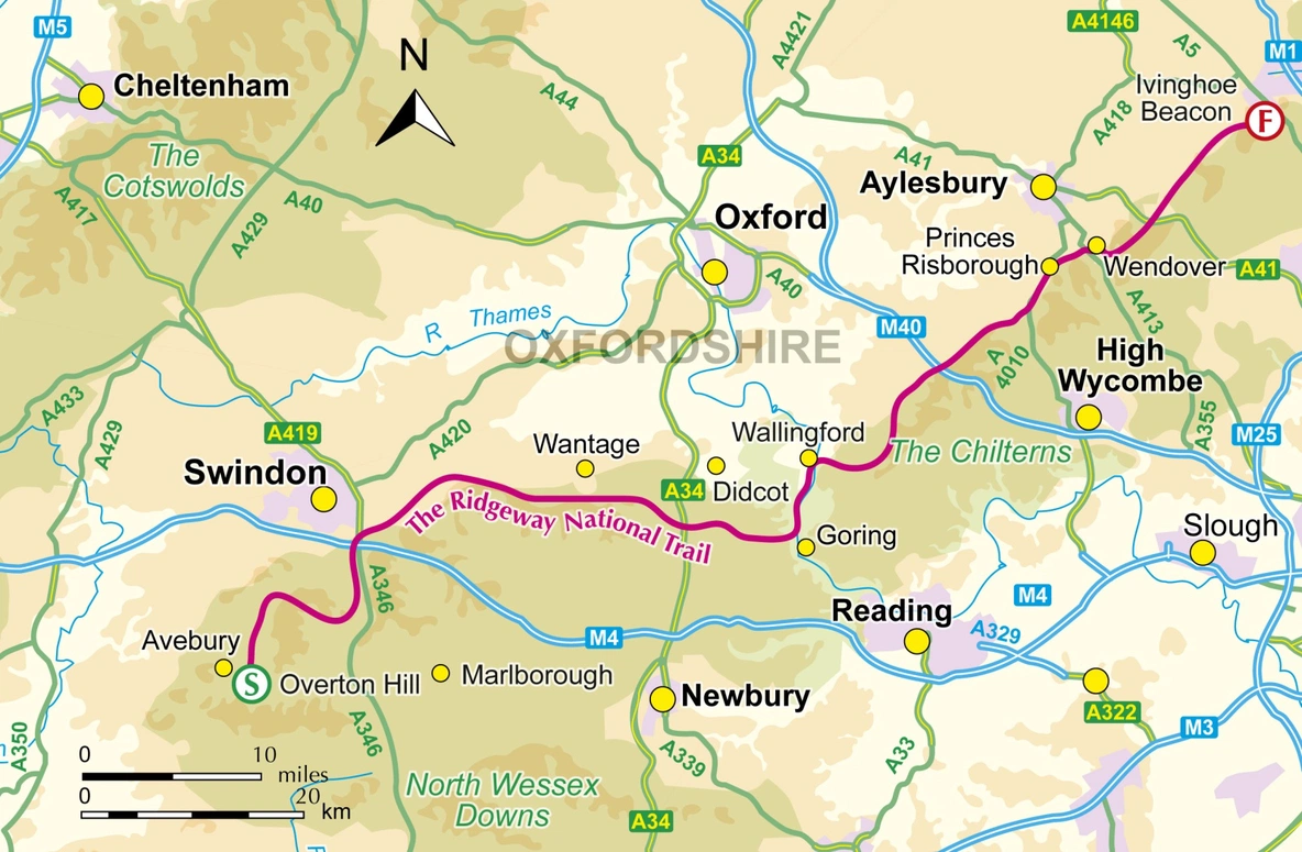 Complete Ridgeway Map Ridgeway National Trail | 1:25,000 OS Map Booklet |… | Cicerone Press