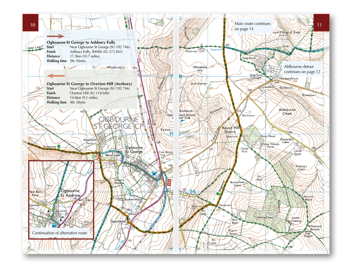 Complete Ridgeway Map Ridgeway National Trail | 1:25,000 OS Map Booklet |… | Cicerone Press
