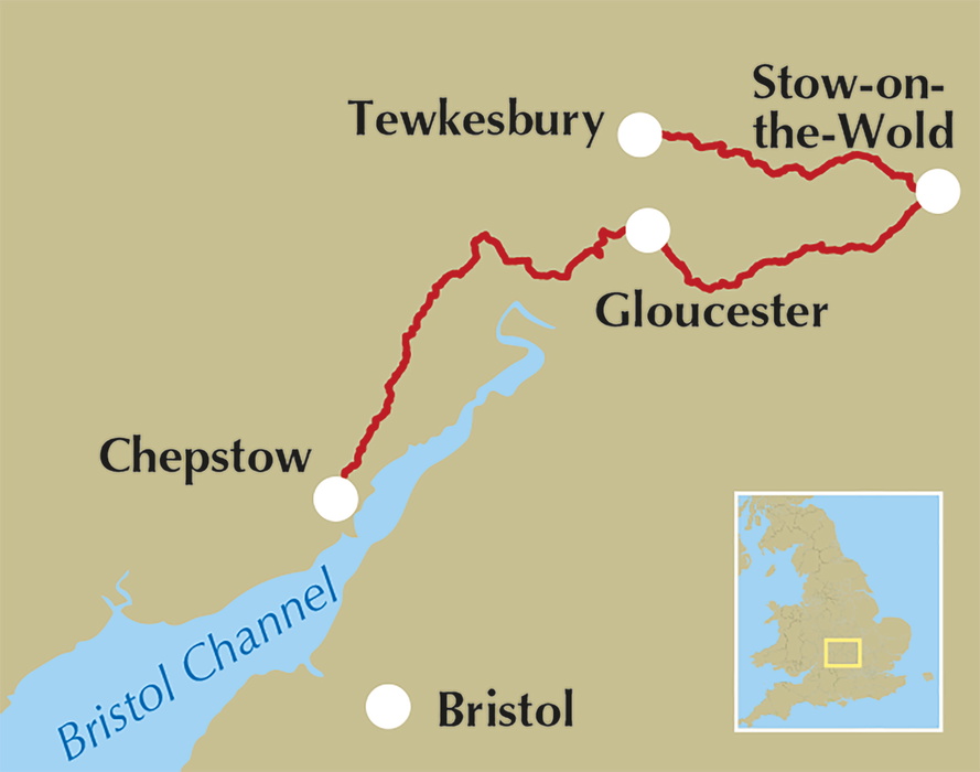 Walking the Gloucestershire Way - Location Map