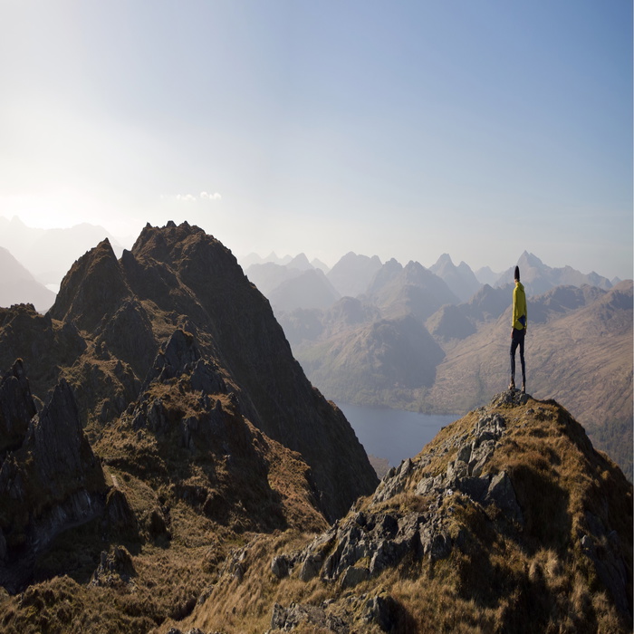 On Ben Venue Looking At The Crianlarich Hills And Loch Katrine