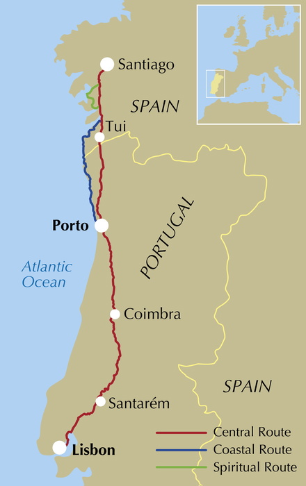 The Camino Portugués Overview Map