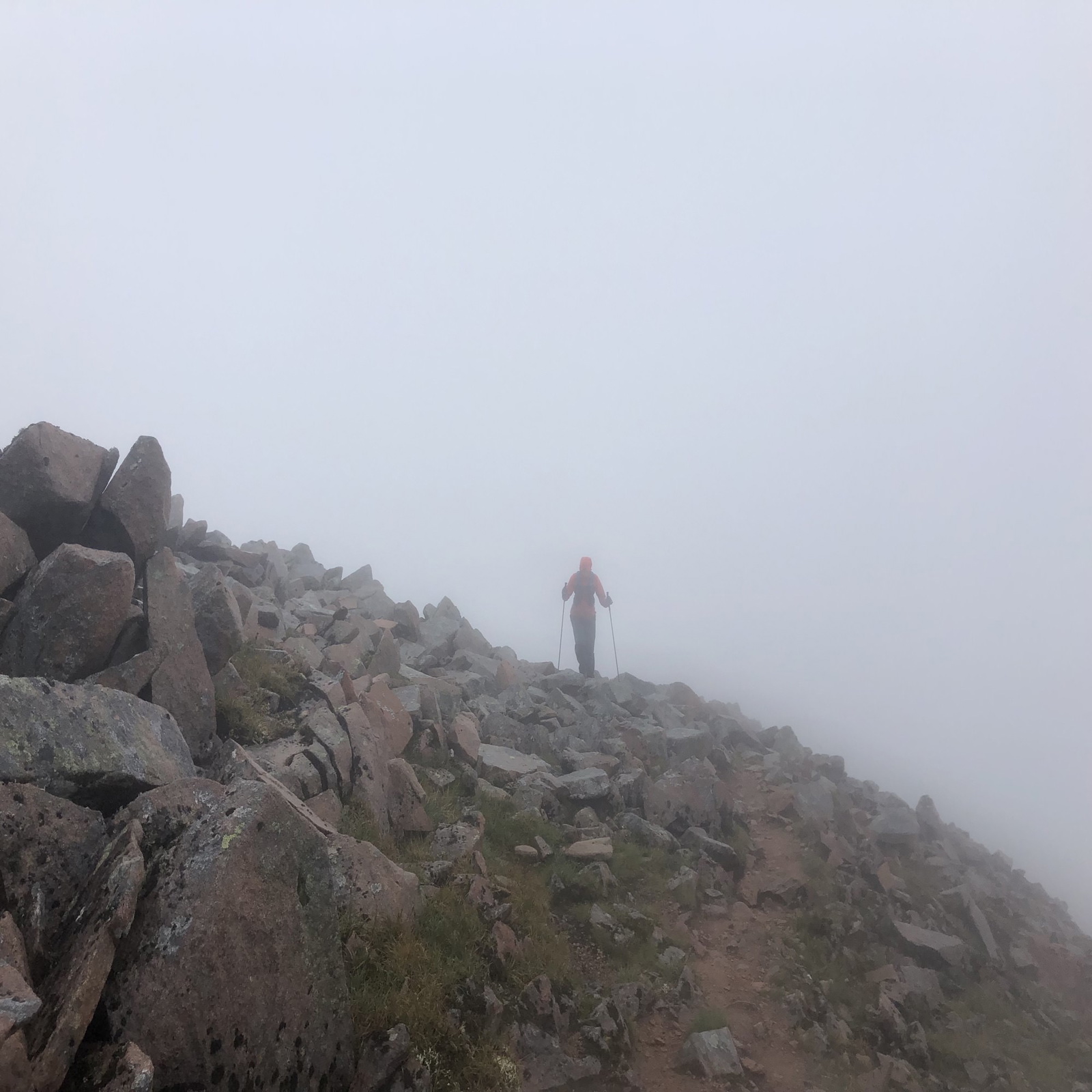 We Used Poles To Help Us On The Long Climbs