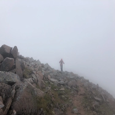 We Used Poles To Help Us On The Long Climbs