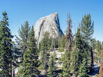 The peak viewed from the East, on Half Dome Trail