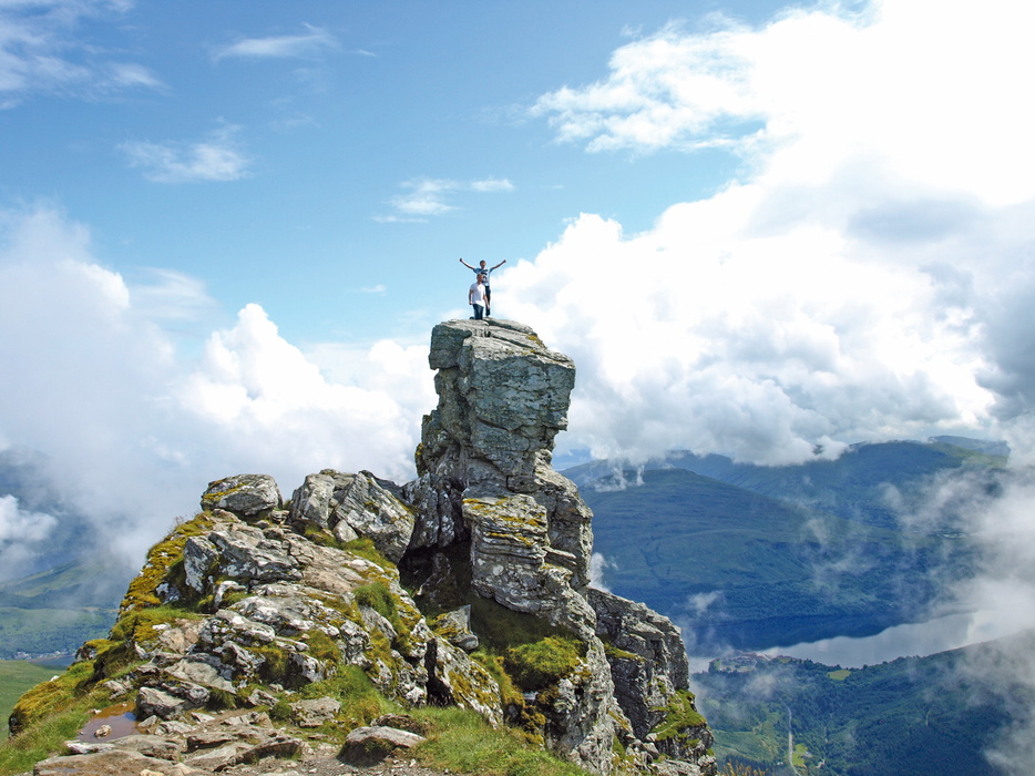 The rocky pinnacle that crowns the summit