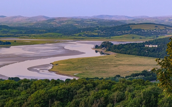 Looking north up the Kent estuary