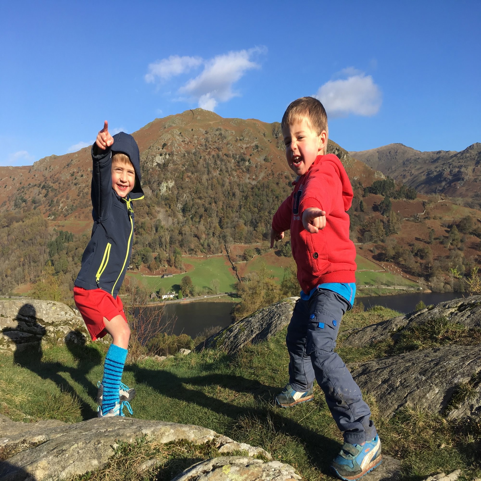 Full of beans on the way up Loughrigg