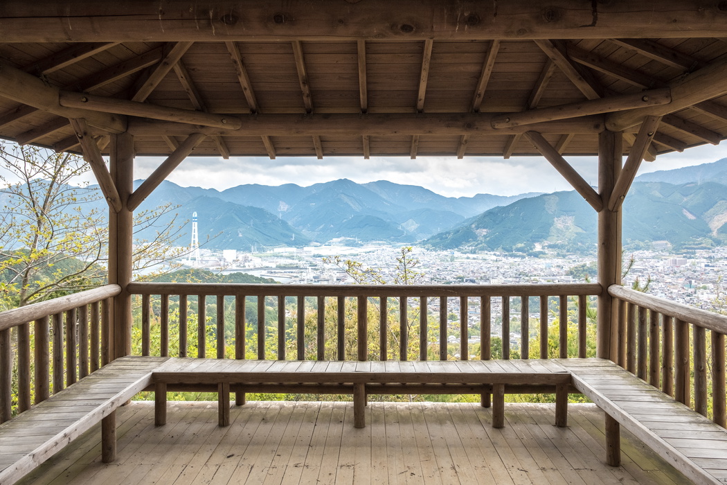 Owase city views from a rest shelter between Magose