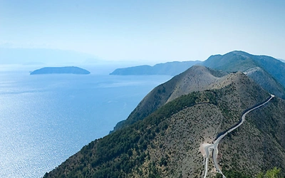 View south from the hiking trail to Sis, near Beli, on the island of Cres, Croatia © Rudolf Abraham