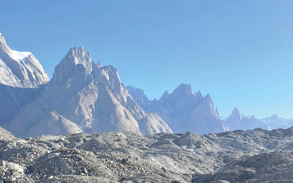 Baltoro Glacier, Nameless Tower, Great Trango Tower, Trango Castle and Thunmo Cathedral