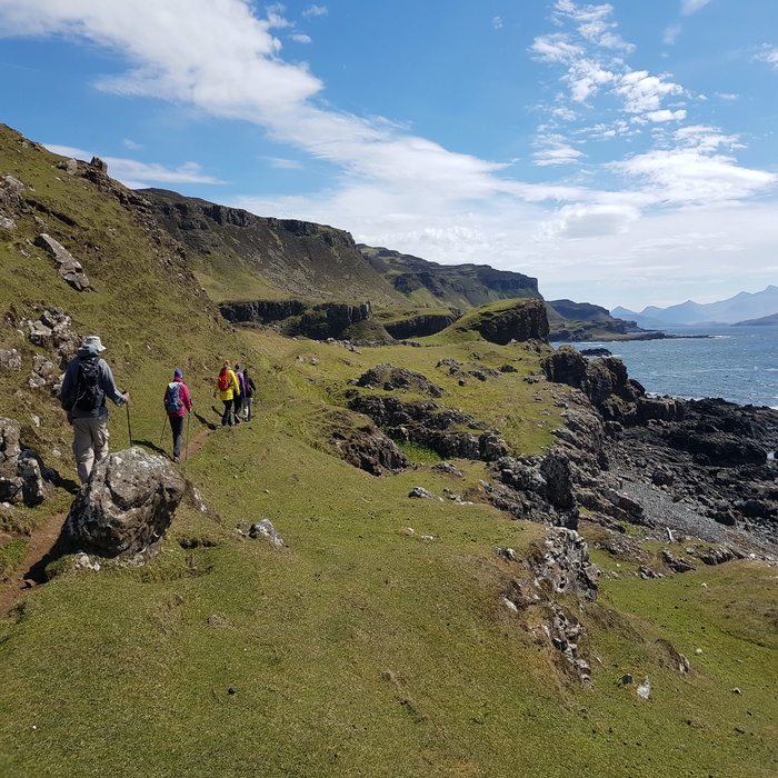 Walking along a raised beach around the Treshnish peninsula