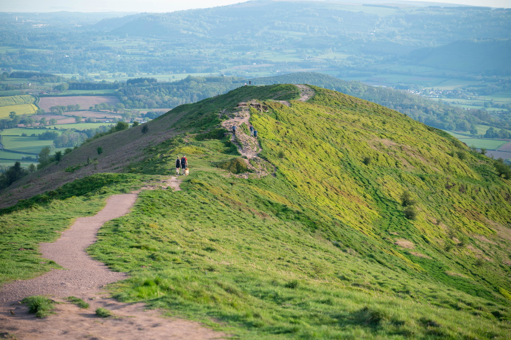 View south along the ridge of Ysgyryd Fawr