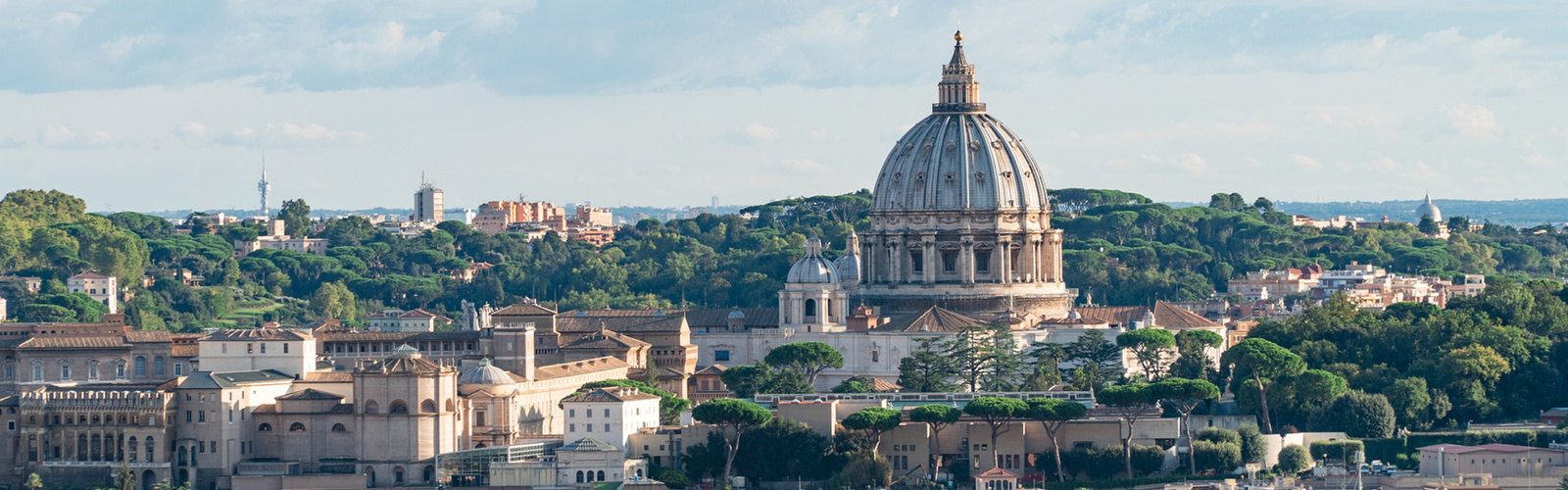 Pilgrims on the Via Francigena arrive at St Peter’s Basilica in Rome