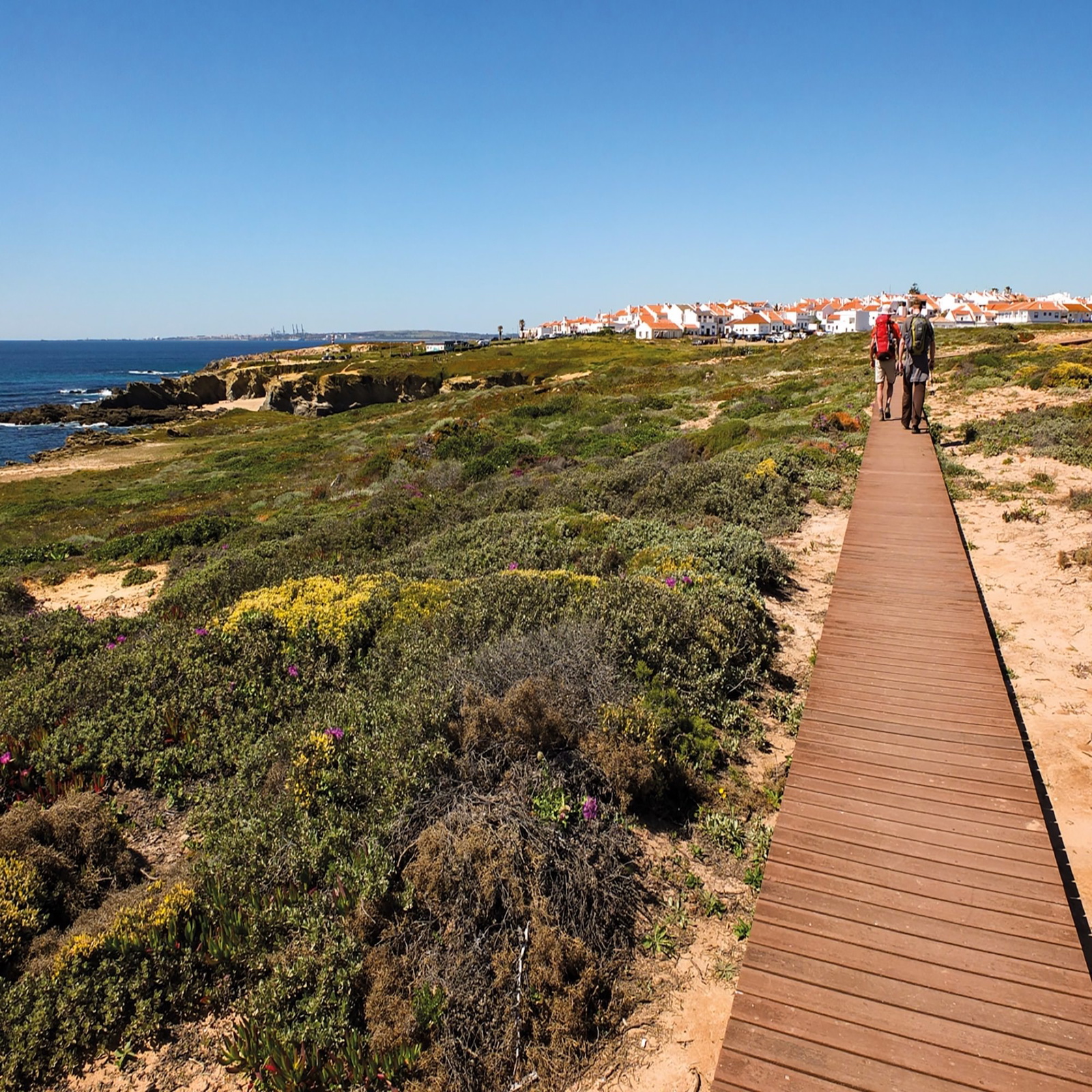 The boardwalk leading towards Porto Covo