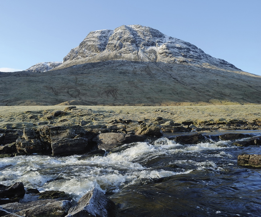Creag an Tulabhain of Meall Ghaordaidh from Stronuich bridge Route 23