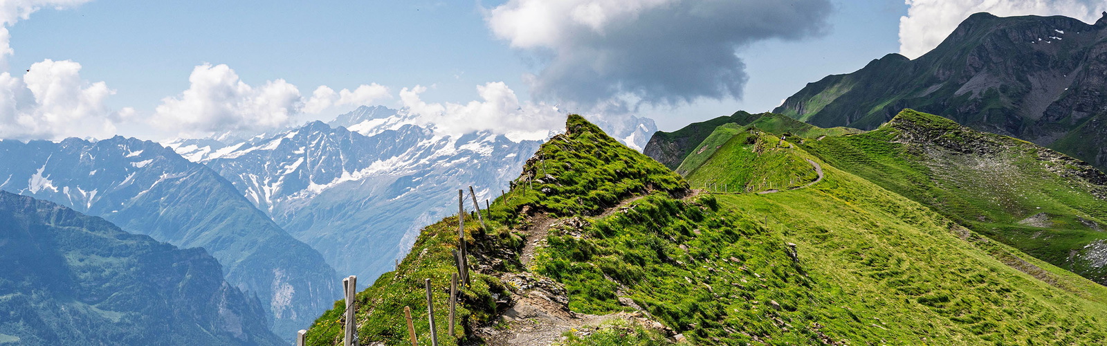 The Balmeregghorn ridge in the Bernese Oberland, a ridgier stretch of the high trail from Planplatten