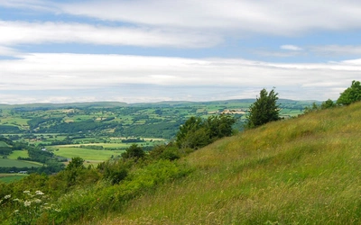 The summit slopes of Merbach Hill, Wye Valley