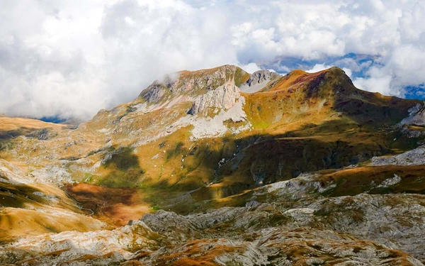 Looking NE from the summit of Golem Korab, across the alley leading down to Fusha Korabit, Albania